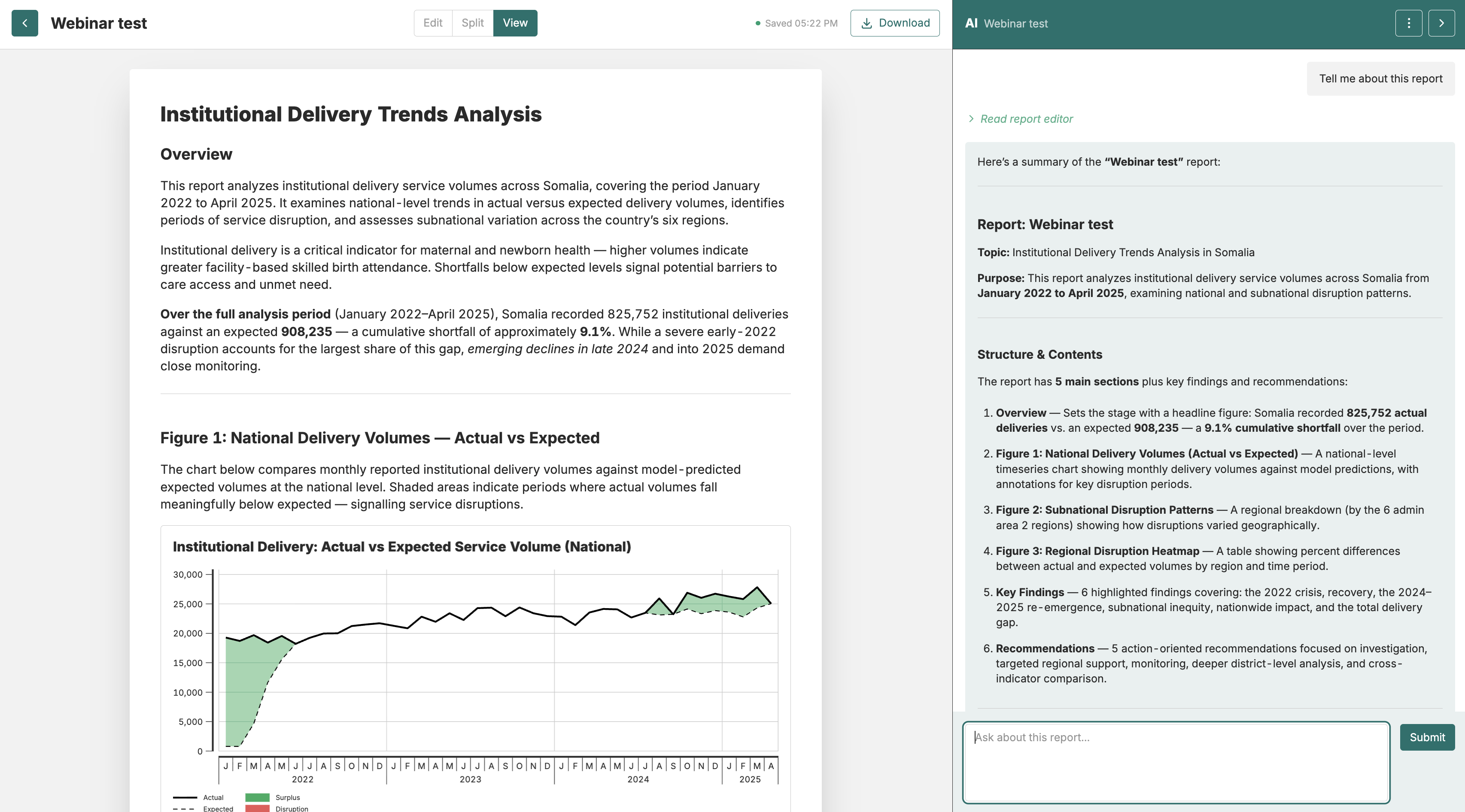 The FASTR report editor